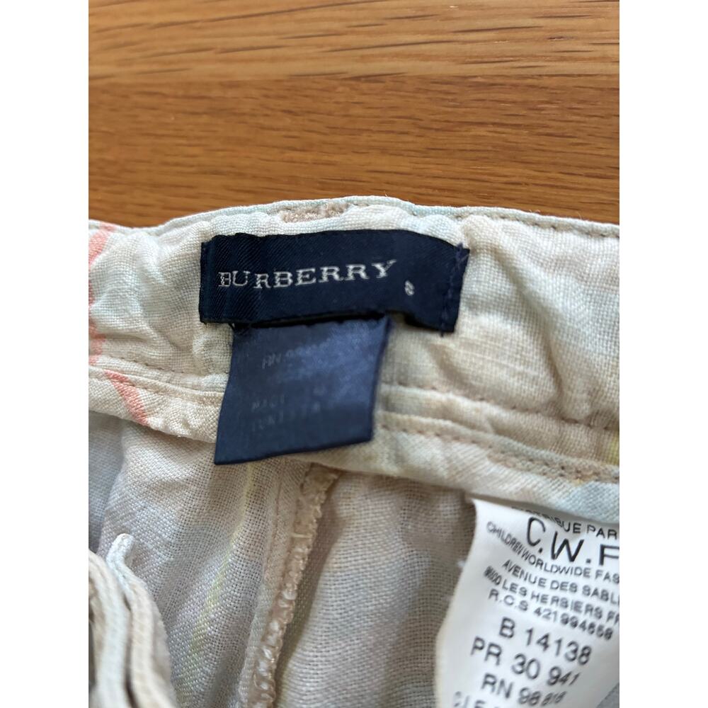 Burberry Girls Linen Pants Size 8 Pretty Academia Plaid - Picture 5 of 13